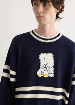 5G Cotton Knit PECKISH RAINBOWY IVY Crew Sweater