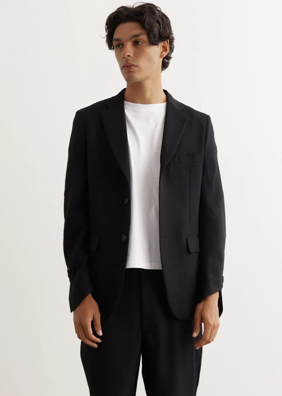 Gabardine Spiral Sleeve 2 Button Jacket