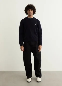 Grey Fox Head Patch Comfort Jumper