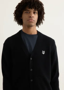 Grey Fox Head Patch Comfort Cardigan