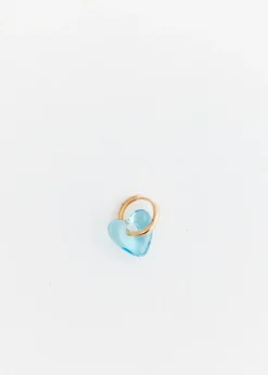 Hoop And Resin Heart Earring