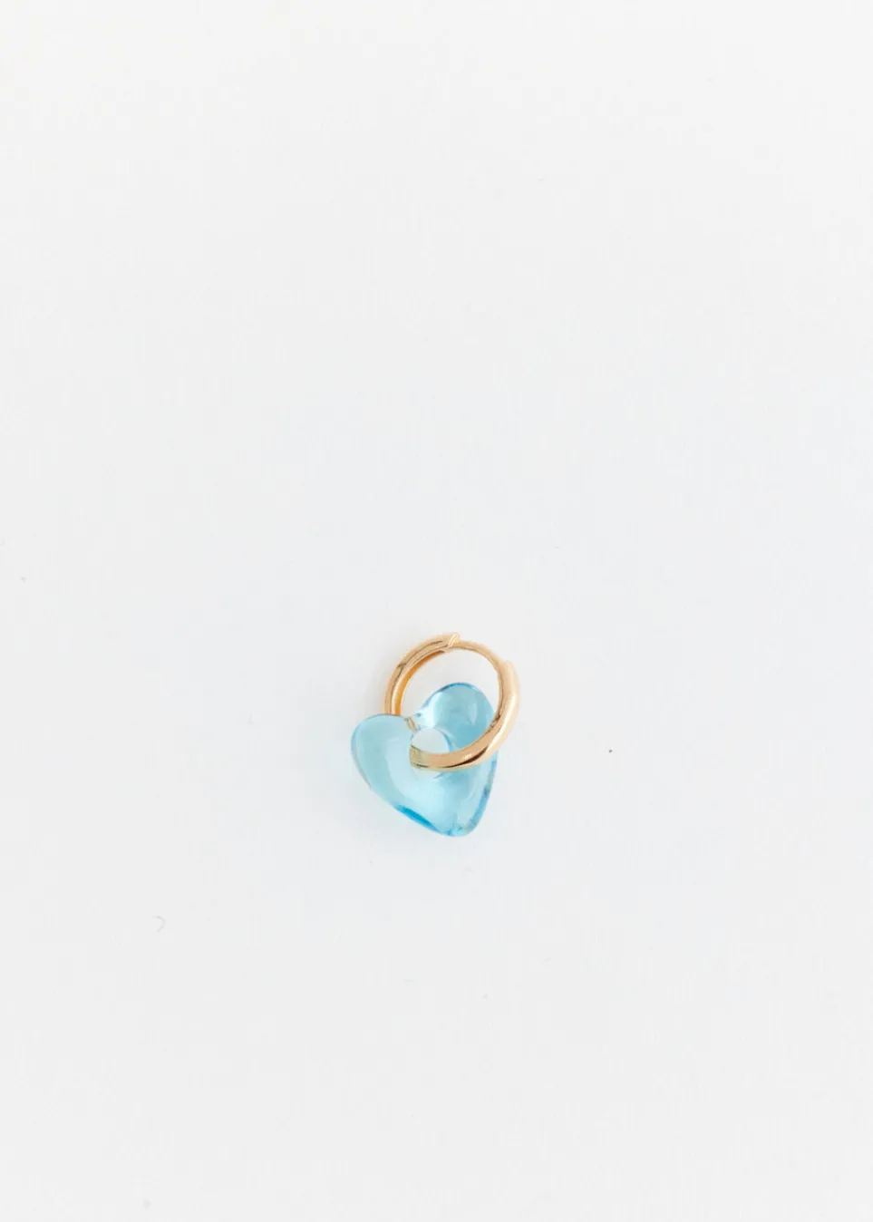 Hoop And Resin Heart Earring