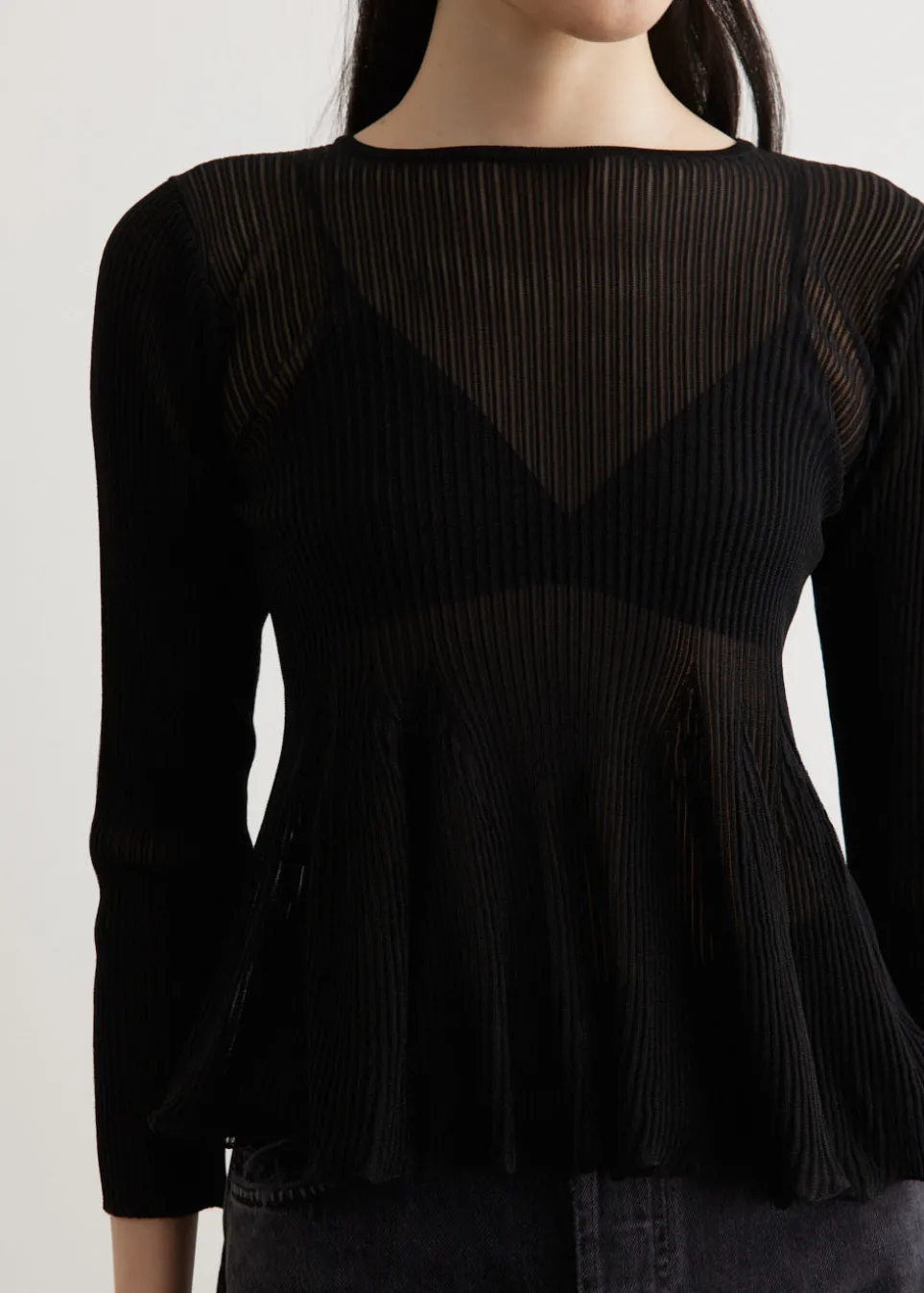 Hypha Lucent Long Sleeve Flare Top