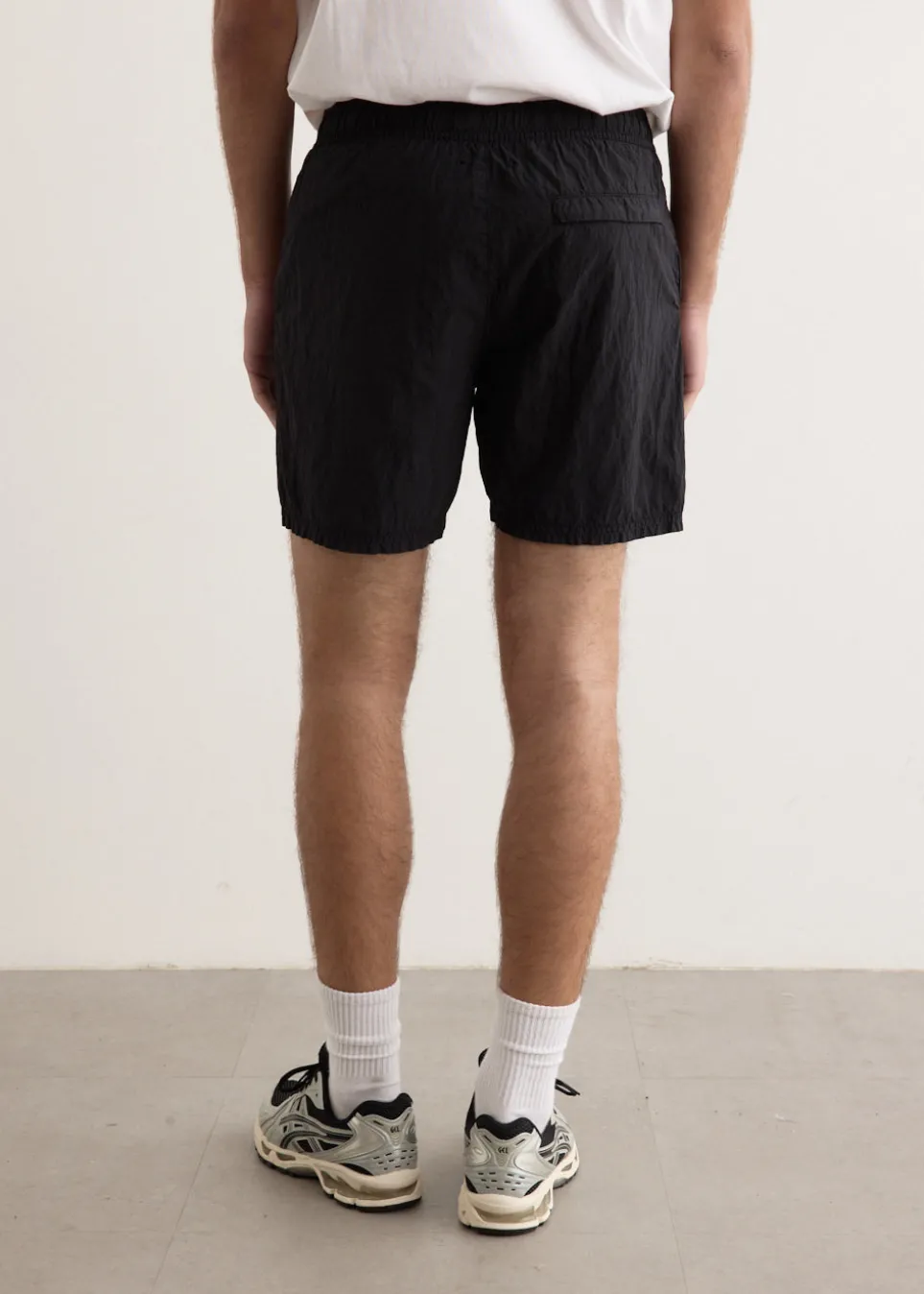 Iridescent Nylon Metal Swim Trunks