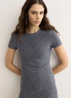 Jacquard Logo Mini Dress