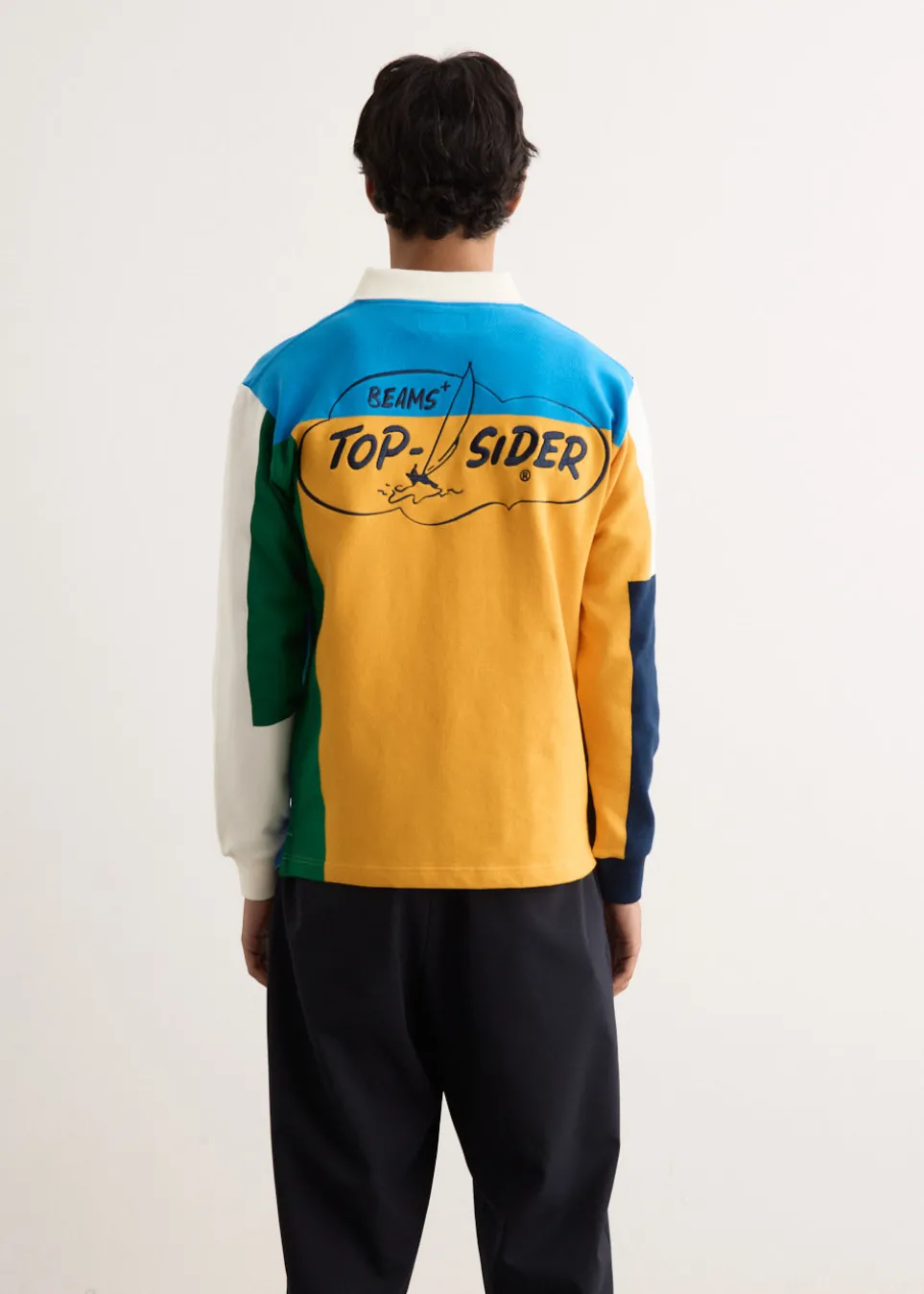 Knit Ragger Colour Block on Embroidery Polo