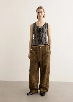 Lace Up Knitted Vest