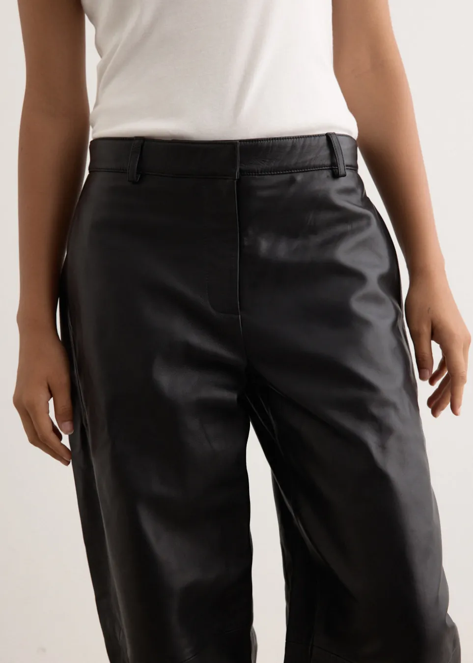 Leather Balloon Pants