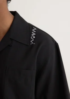 Light Wool Shoulder Logo Shirt