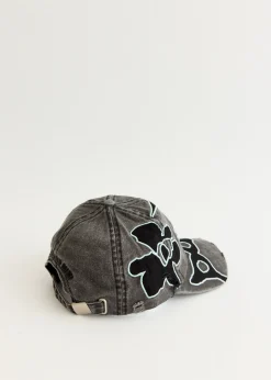 Locke Denim Applique Baseball Cap