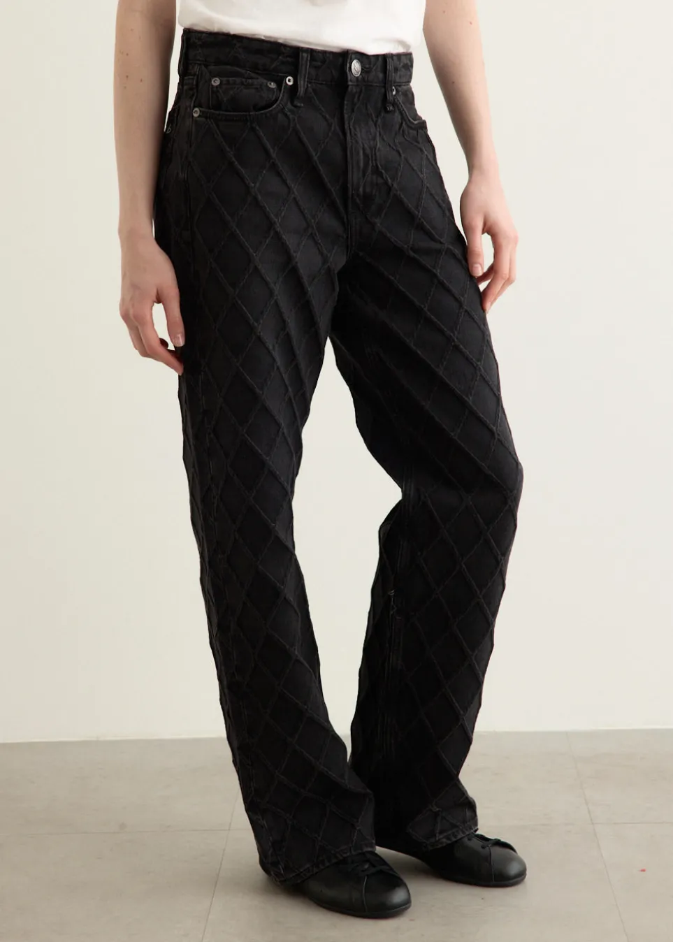 Logan Mid-Rise Wide Leg Jeans