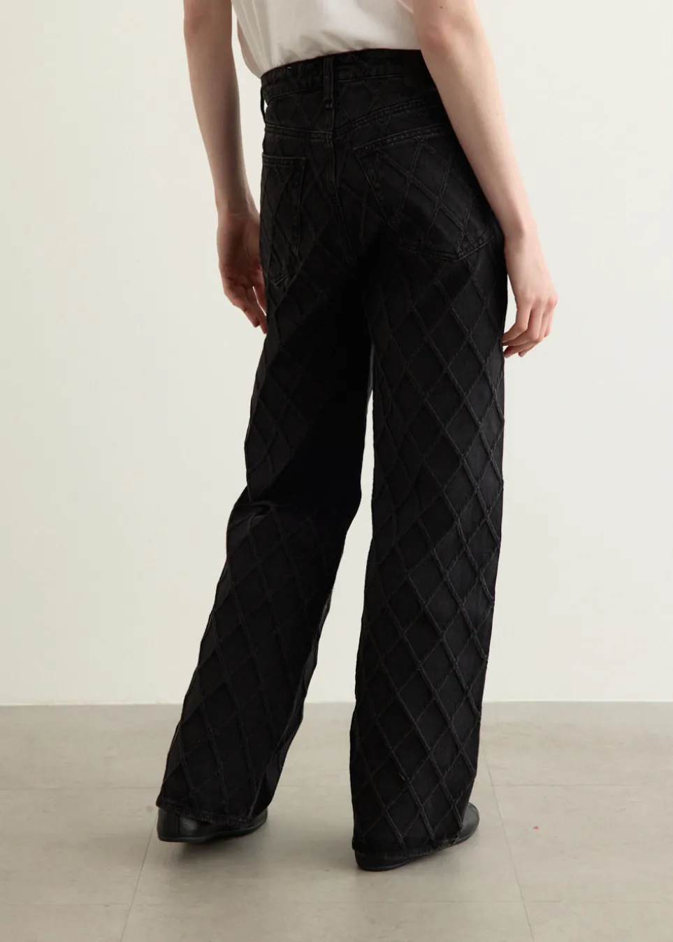 Logan Mid-Rise Wide Leg Jeans