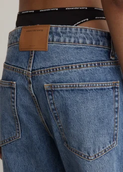 Logo Bikini Mid-Rise Jeans