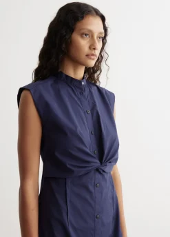 Louisa Sleeveless Poplin Dress