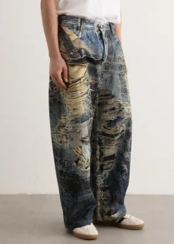 2023M FN TLO Torn Scribble Jeans