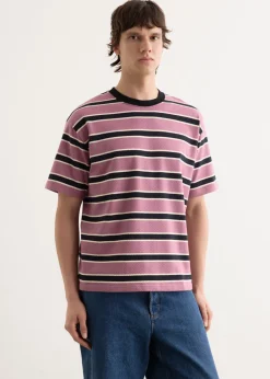 Mesh Border Stripe SS T-Shirt
