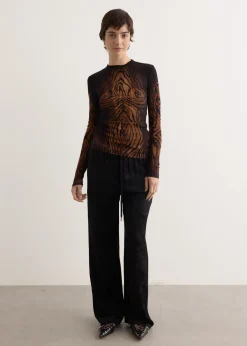 Mesh Long Sleeve Top