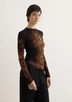 Mesh Long Sleeve Top