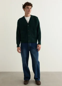 Michael Plaited Waffle Cardigan