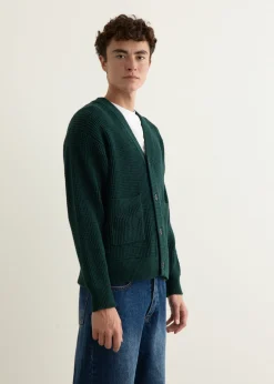 Michael Plaited Waffle Cardigan