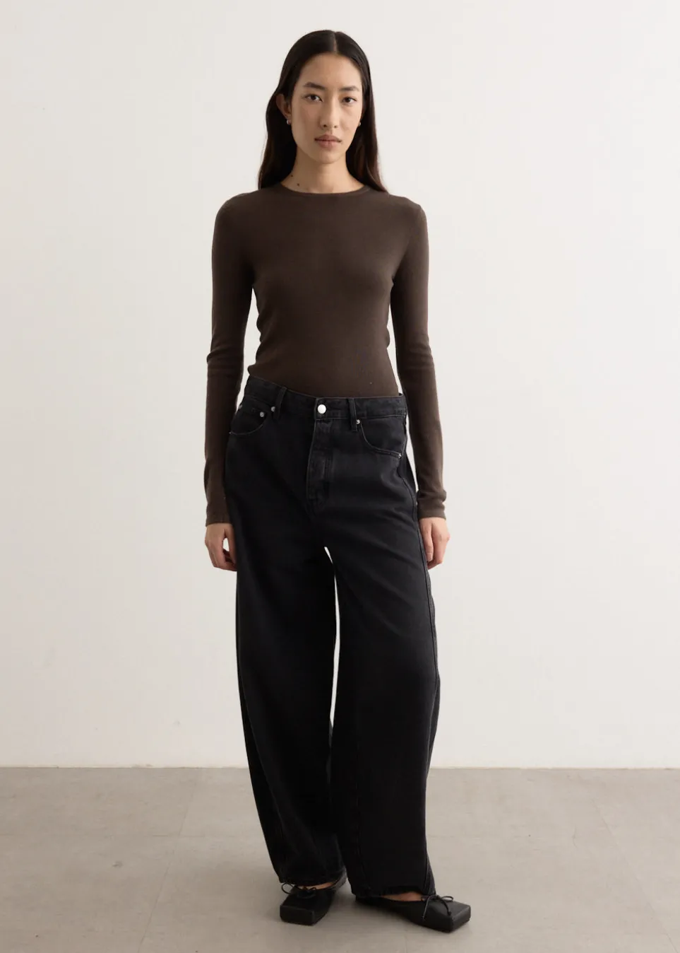 Mid Rise Balloon Jeans