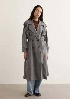 Midnight Tailored Trench Coat