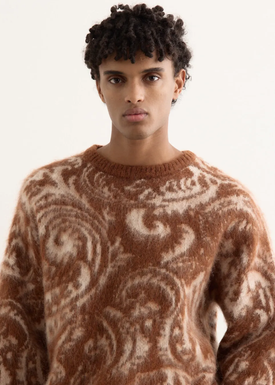Mohair Paisley Jacquard Sweater