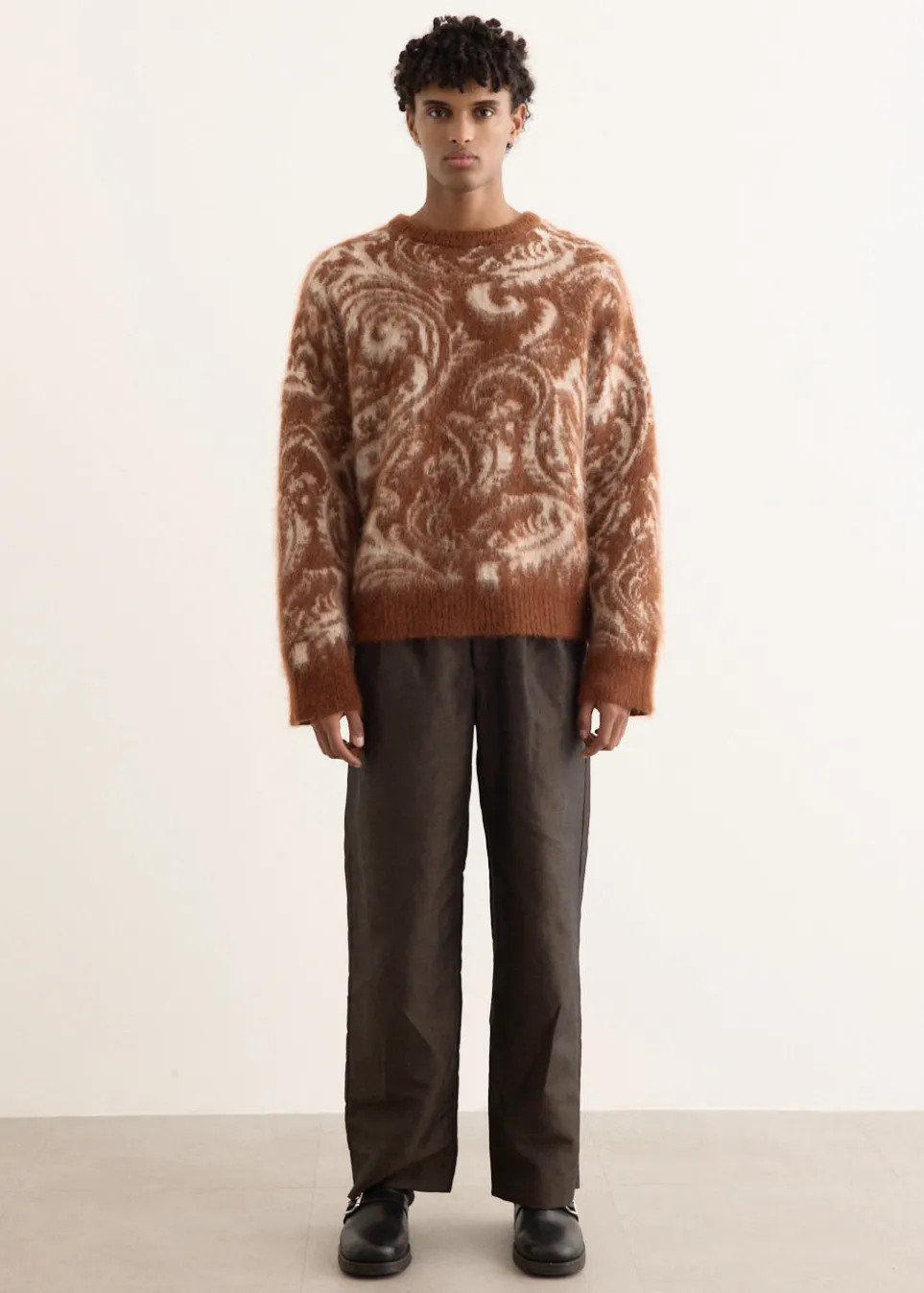 Mohair Paisley Jacquard Sweater