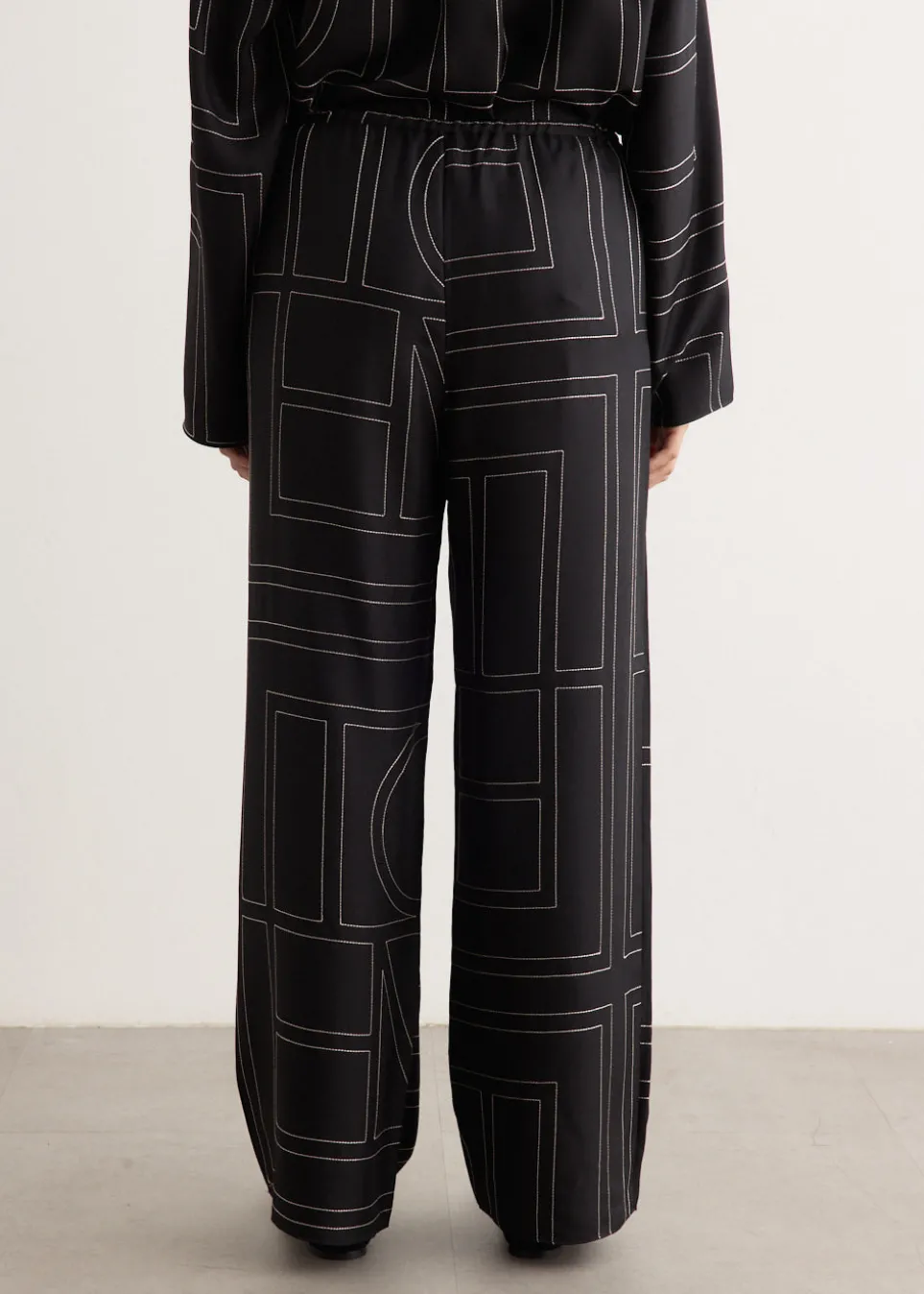 Monogram Silk Pj Bottoms