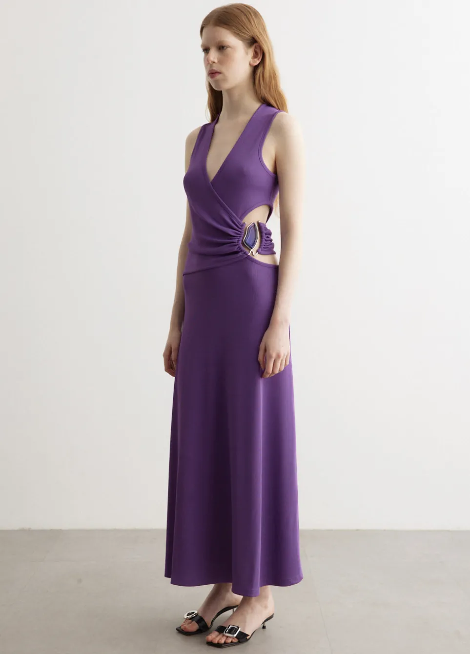 Moodstone Overlap Tank Dress