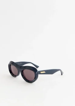 Moulded Round Acetate Sunglasses