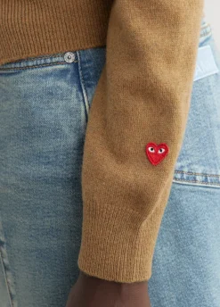 N091 Ladies Cardigan Small Red Heart