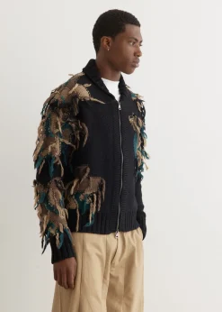 New Camouflage Zip-Up Cardigan