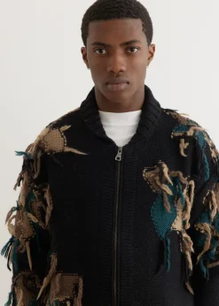 New Camouflage Zip-Up Cardigan