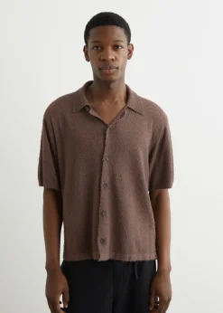 Nineteen Seventy Boucle Knit Short Sleeve Shirt