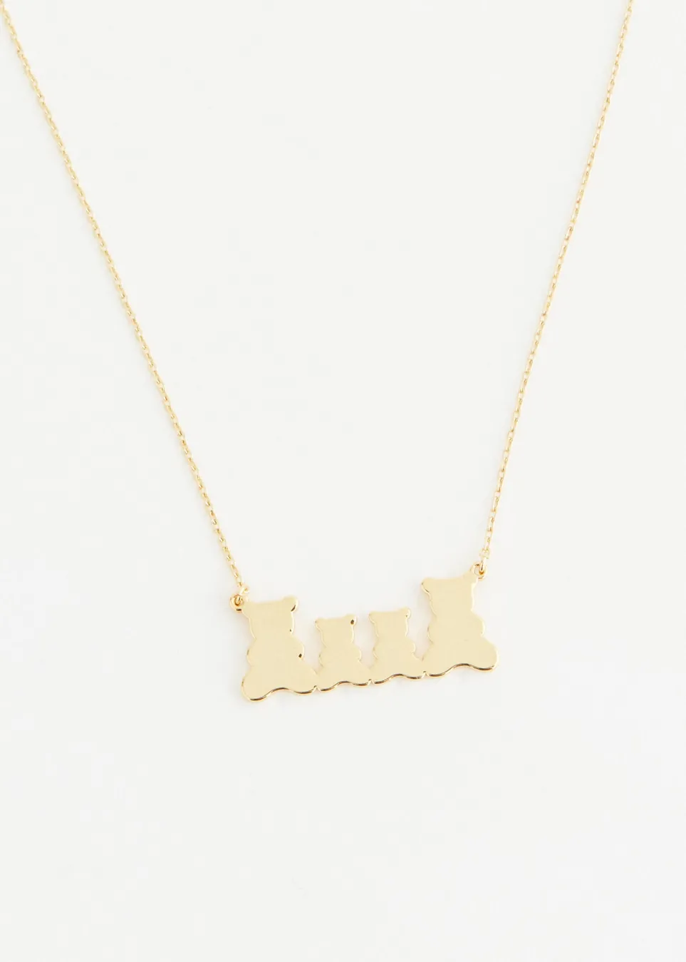 Nostalgia Bear Family x4 Necklace