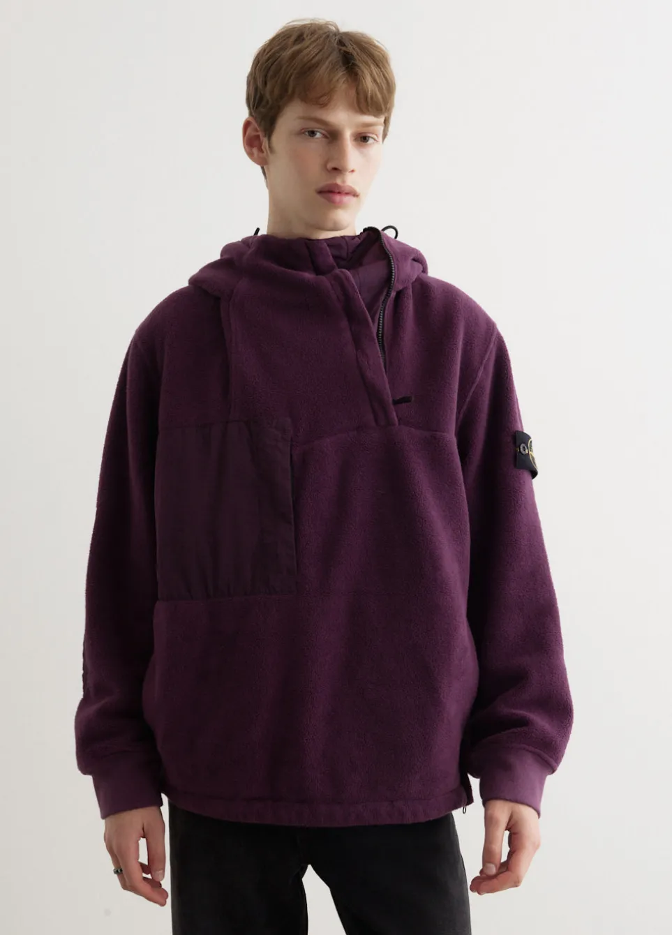 Nylon Cotton Fleece Anorak