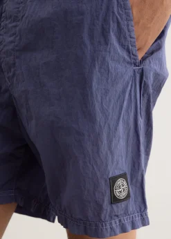 Nylon Metal Mid Length Swim Shorts