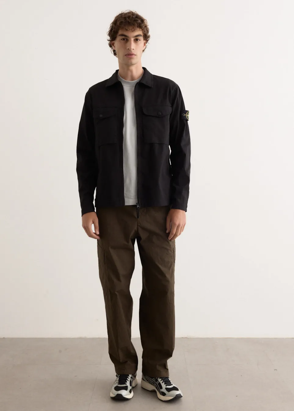 Organic Stretch Cotton Satin Overshirt