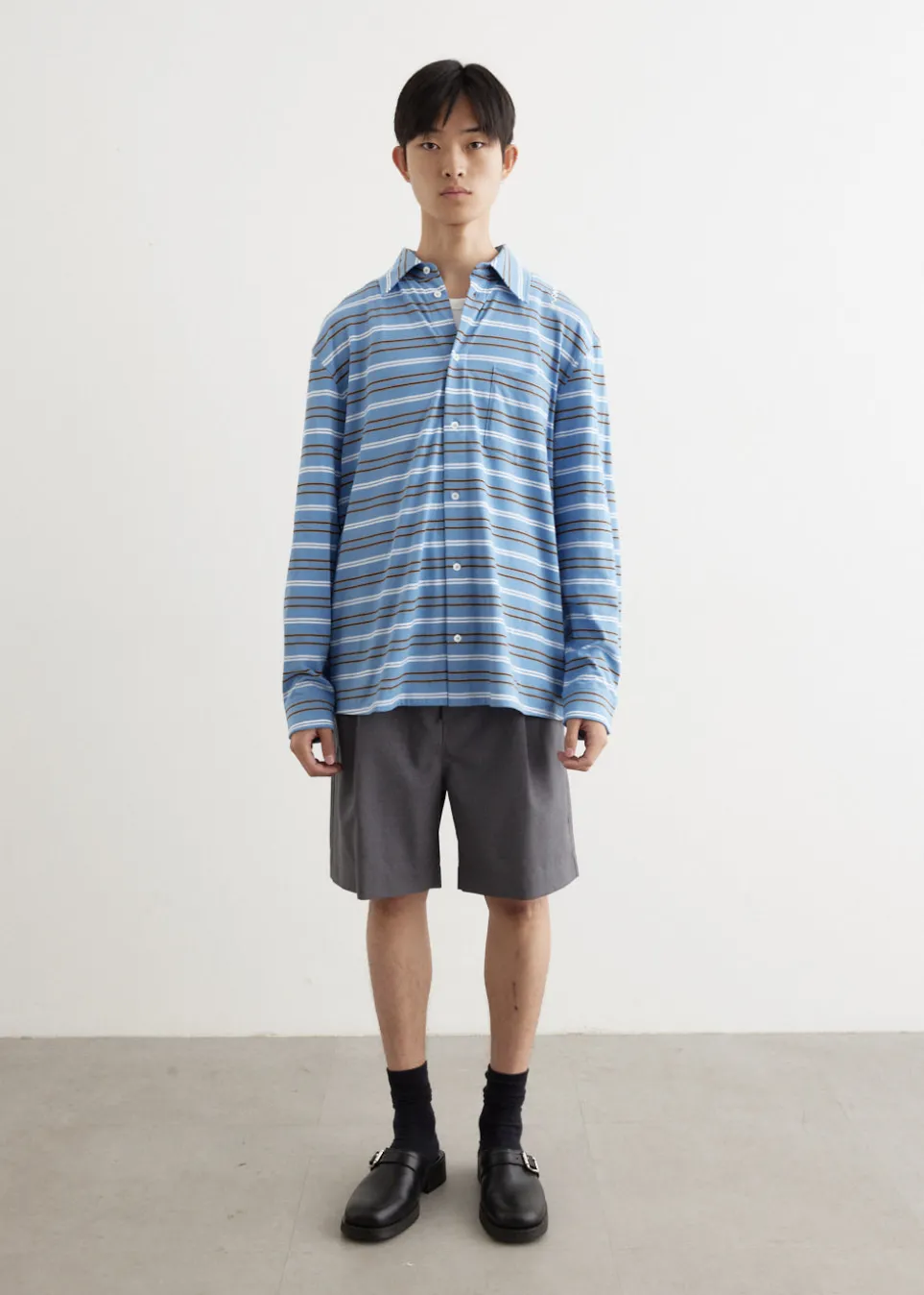Oversized Stripe Jersey Shirt