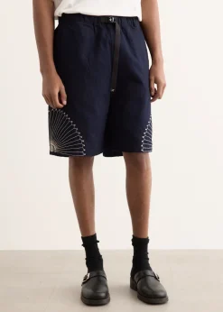 10oz IDG x IDG Denim Easy Shorts (FUROSHIKI Embroidery)