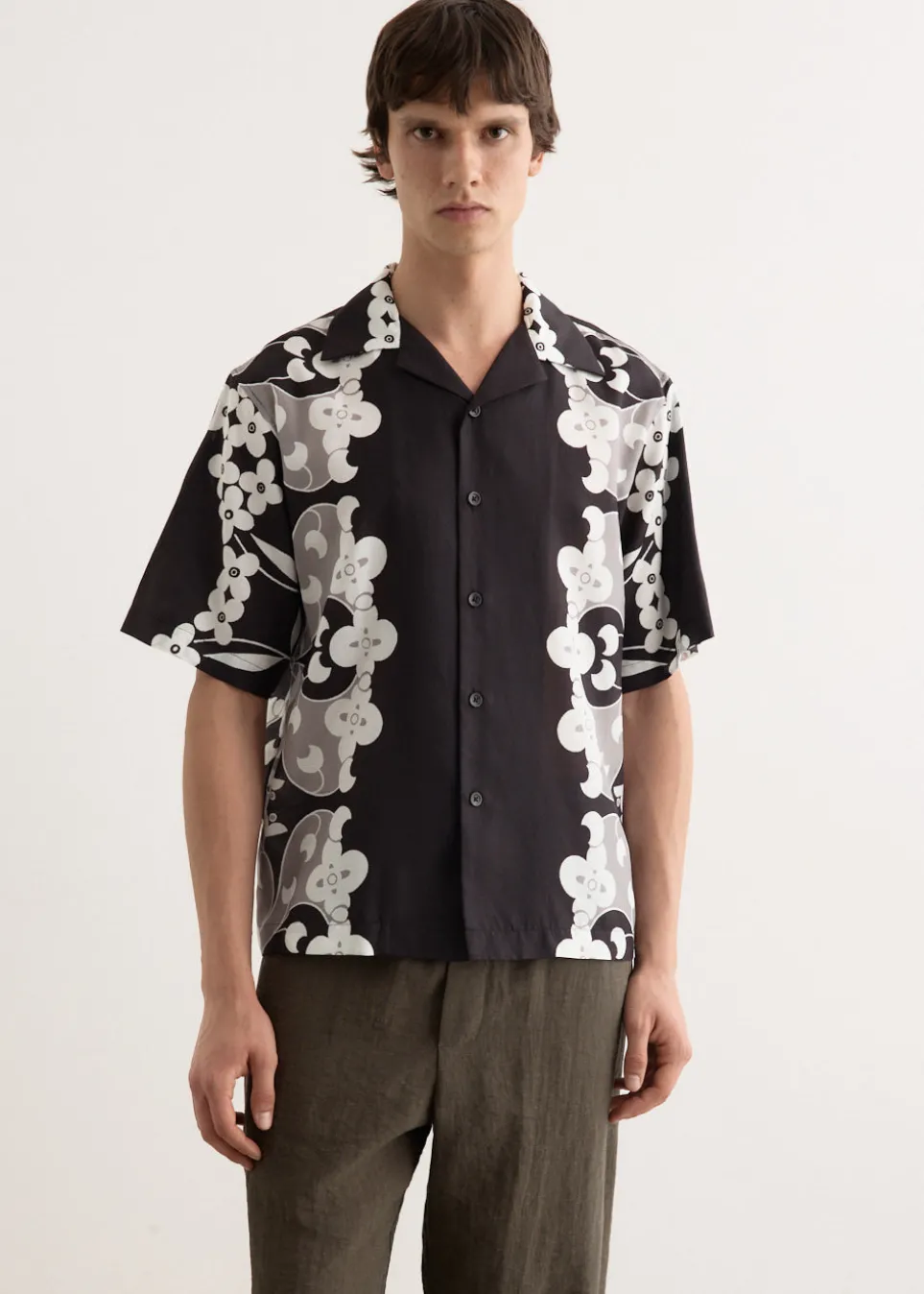 Paradise Floral Silk Camp Collar Shirt