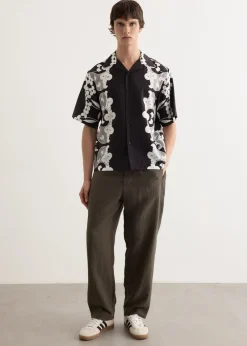 Paradise Floral Silk Camp Collar Shirt