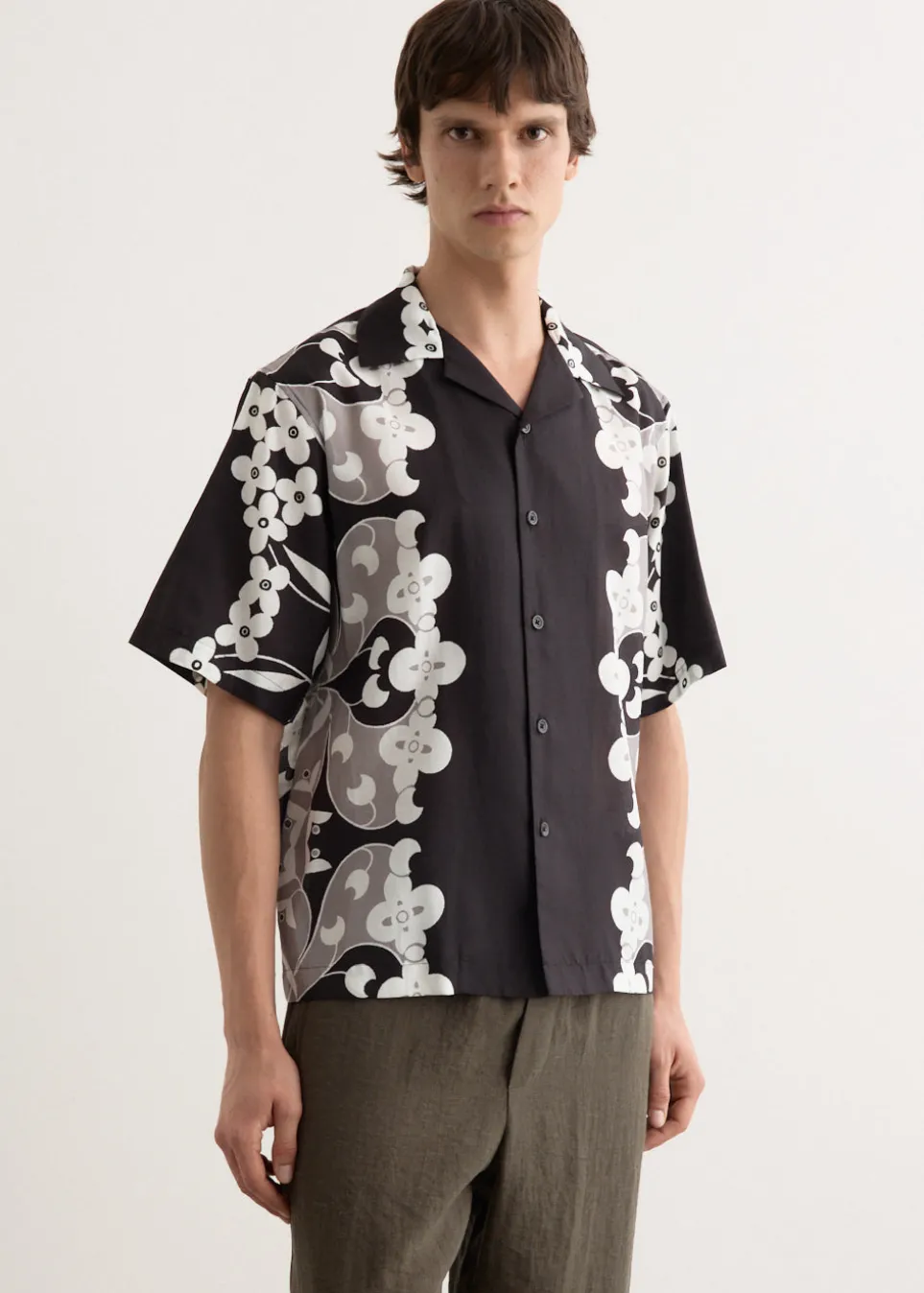 Paradise Floral Silk Camp Collar Shirt