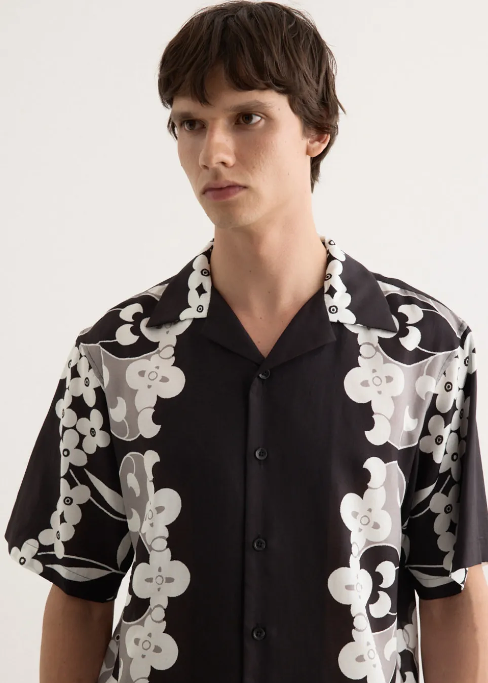 Paradise Floral Silk Camp Collar Shirt