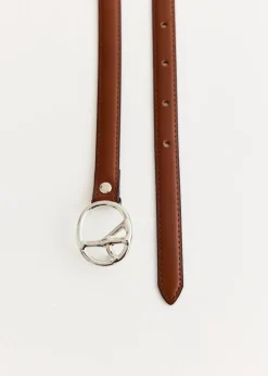 Peace Buckle Narrow Belt