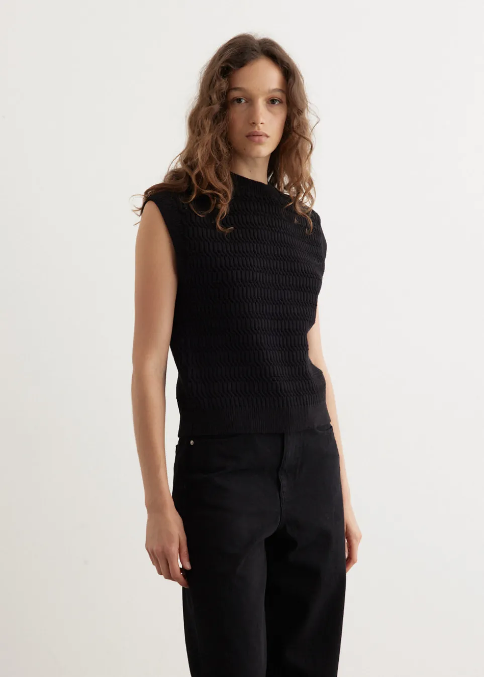 Present Textured Knit Vest