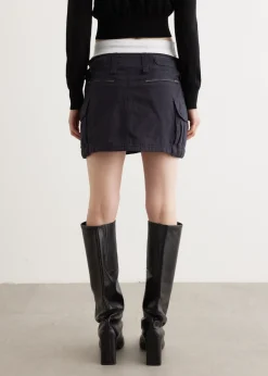 Pre-Styled Cargo Skirt With Logo Elastic