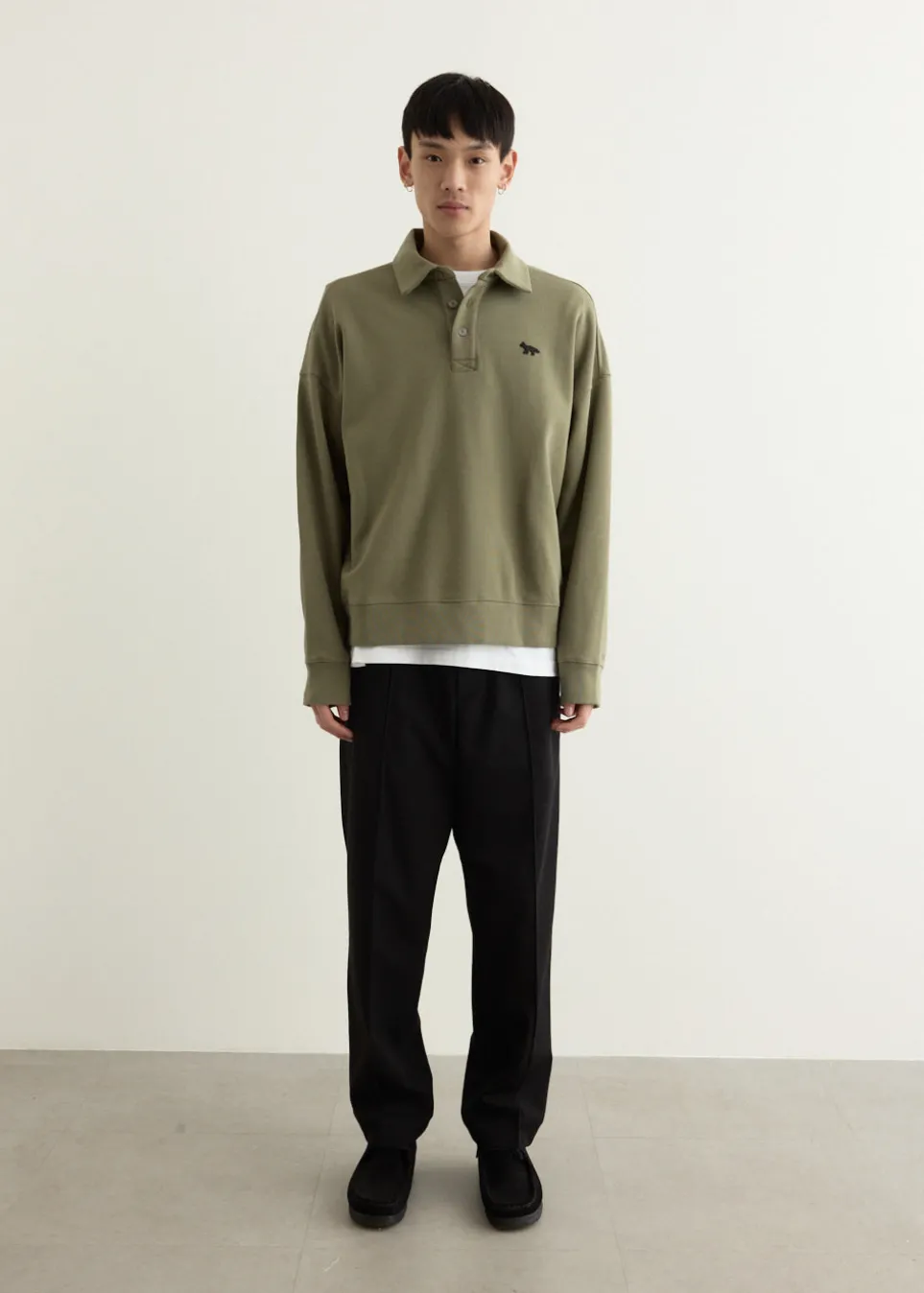 Profile Fox Oversize Polo Sweatshirt