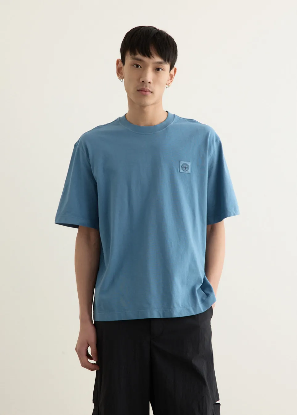 Regular Fit Compass Patch Overdyed T-Shirt